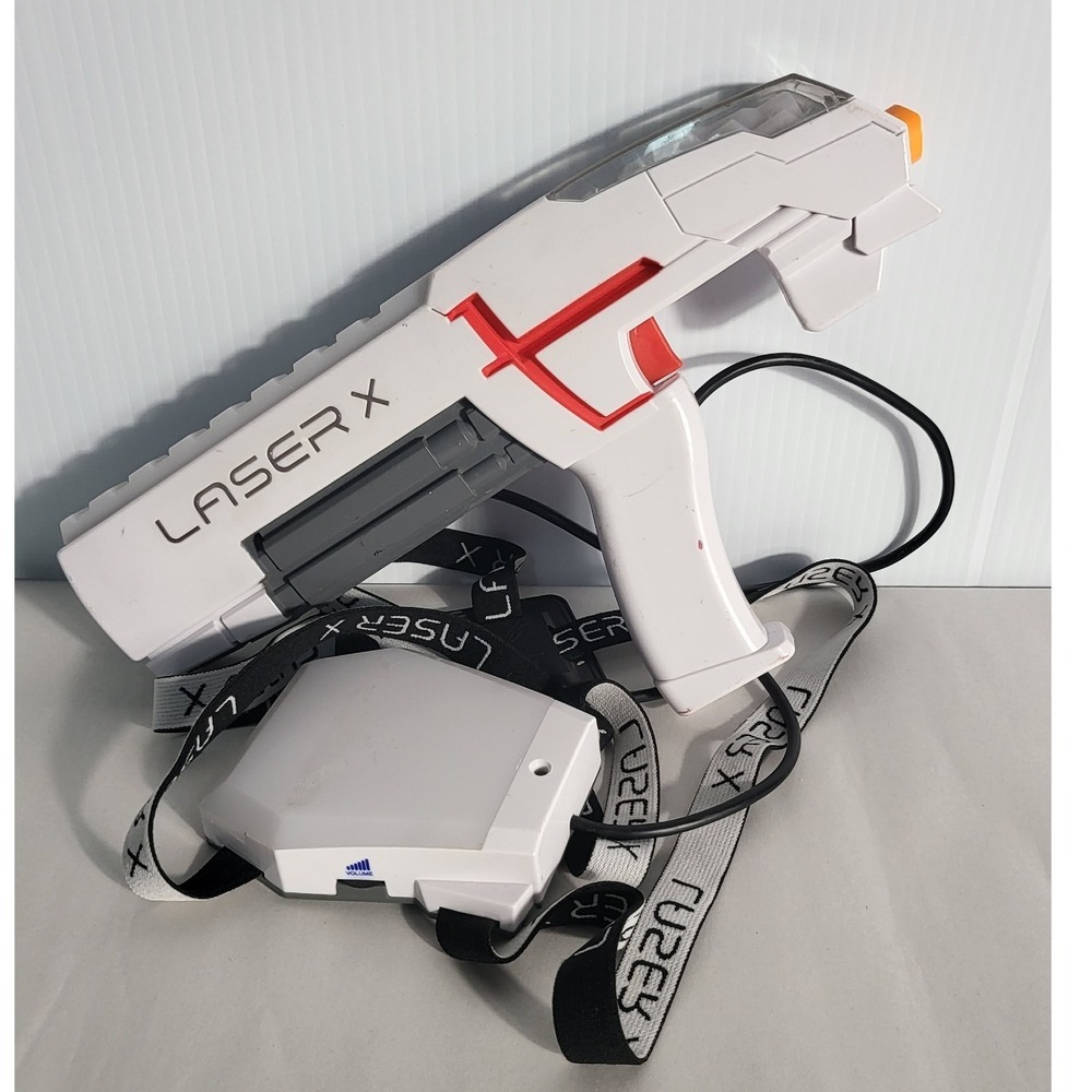Laser X Single Laser Tag Gaming Blaster Gun with Receiver White Red - Picture 2 of 6